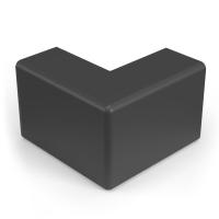 Угол внешний 20*10мм черный ПРОМРУКАВ 4шт